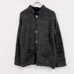 GANIJIN MADE　ガイジンメイド　ニットカーディガン　ニットジャケット　ダークグレー　古着【値引き交渉OK！】のサムネイル