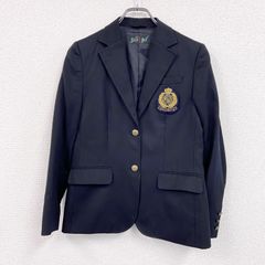 ラルフローレン テーラードジャケット 紺ブレザー エンブレム 銀ボタン