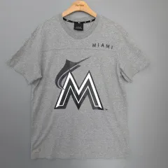 メンズ MLB マイアミ・マーリンズ ロゴ 半袖Tシャツ 100