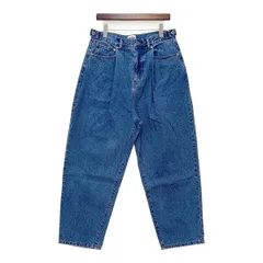 9090 ナインティナインティ デニムパンツ ジーンズ Gパン King Logo Wide Tuck Denim Pants NN1806 美品 ロゴ 刺繍 メンズ Mサイズ インディゴブルー ズボン DM18733■のサムネイル
