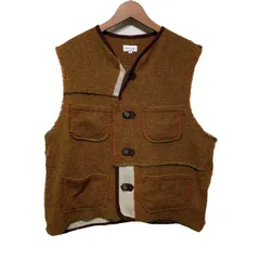 【中古】　Paul Smith　ベスト　レイヤード　Vネック　フルボタン　混色　無地　切りっぱなし　フロントポケット　日本製　古着　/1585