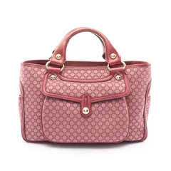 セリーヌ CELINE ハンドバッグ ブギーバッグ マカダム ワインレッド キャンバス レザー マカダム ブギーバッグ レディース Used B