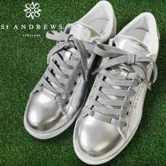 St ANDREWS セント アンドリュース メタリックカラー Fレザー vibramソール レースアップ ローカット スパイクレス ゴルフシューズ 042-3992306 定価3.5万 シルバー SS ▲020▼60408w04のサムネイル