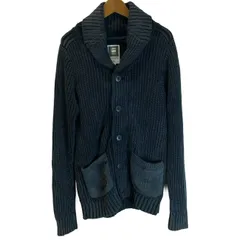 【中古】　G-STAR RAW　カーディガン　ニットアウター　ショールカラー　シングルボタン　ローゲージ　無地　古着　/1584のサムネイル