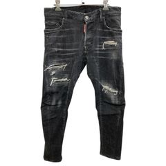 DSQUARED2 ダメージ加工 スキニーデニムパンツ ブラック 42 - メルカリ