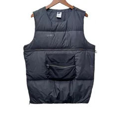 【中古】 NIKE ダウンベスト レイヤード プルオーバー Uネック フロントポケット ブランドロゴ プリント スポーツ 古着 /1158のサムネイル