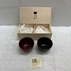 川連漆器 漆器 椀 赤黒2個セット - メルカリ
