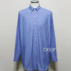 【希少90s】ラルフローレン YARMOUTH 高級ピンオックスフォード BDシャツ SAXブルー 16.5 カラーポニー 香港製 ヤーマス ボタンダウン 長袖 水色 ピンポイントオックス オールドラルフ ビッグサイズ 傷あり XL XXL