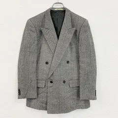 Aquascutum　アクアスキュータム　ダブルテーラードジャケット　灰色　グレー　94A5サイズ　古着【値引き交渉OK！】