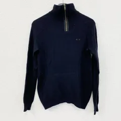 OAKLEY　オークリー　ラムウールニットセーター　ハーフジップニットセーター　黒　ブラック　Sサイズ　古着【値引き交渉OK！】のサムネイル