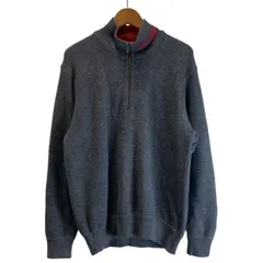 【中古】　ICEBERG　ジップアップセーター　プルオーバー　ハイネック　ハーフジップ　無地　イタリア製　古着　/1156のサムネイル