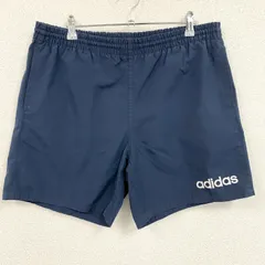 ～90s　adidas　アディダス　デサント期　ハーフパンツ/ショートパンツ　ヴィンテージ　紺　ネイビー　Mサイズ　古着【値引き交渉OK！】