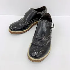 JIMMY CHOO ジミーチュウ モンクストラップシューズ 革靴 アーモンドトゥ メンズ サイズ40 ブラック 靴 DF18950■のサムネイル