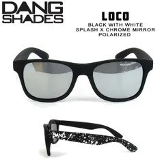 サングラス ファッション スポーツ DANG SHADE ダンシェイズ LOCO BLACK WITH WHITE SPLASH X CHROME MIRROR POLARIZED ロコ 軽量 人気 GO OUTのサムネイル