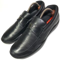 PRADA スリッポン ・ローファーブラック レザー メンズ - メルカリ