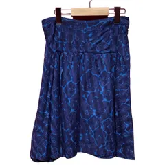【中古】　MARC BY MARC JACOBS　スカート　ひざ丈　花柄　サイドジップ　ウエストリボン　古着　/2495