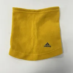 ～00s　adidas　アディダス　ネックウォーマー　パフォーマンスロゴ　ヴィンテージ　黄色　イエロー　古着【値引き交渉OK！】