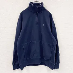 NAUTICA　ノーティカ　ハーフジップスウェット/トレーナー　紺　ネイビー　XLサイズ　古着【値引き交渉OK！】