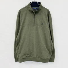 NAUTICA　ノーティカ　ハーフジップスウェット/トレーナー　カーキ　2XLサイズ　古着【値引き交渉OK！】