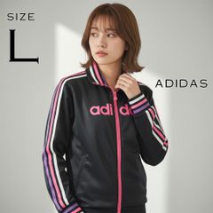 新品L⭐️韓国限定 adidas トラックジャケット 刺繍ロゴ ピンク