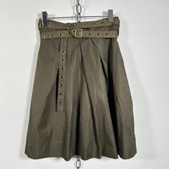 日本製 00s Y2K Japanese Vintage Diagram ミリタリースカート ダブルベルト カーキ GRACE CONTINENTALのサムネイル