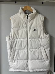adidas originals 中綿ベスト アイボリー 古着 Y2K - メルカリ