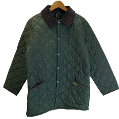 【中古】　Barbour　キルティングジャケット　ナイロンジャケット　無地　フルボタン　ワンポイント　刺しゅう　イングランド製　古着　/1587のサムネイル