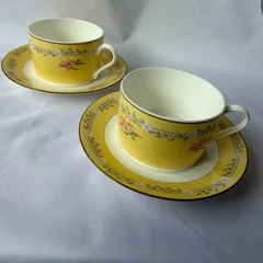 【ジャンク品】TIFFANY&Co. (ティファニー)　Pink Tulip (ピンクチューリップ)　カップ＆ソーサー