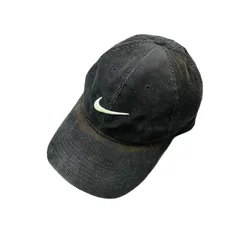 古着 used　NIKE GOLF　ナイキゴルフ　6パネルキャップ　コーデュロイベースボールキャップ　黒　ブラック　ONE SIZE【値引き交渉OK！】のサムネイル