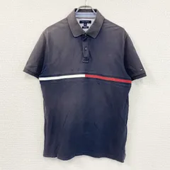 TOMMY HILFIGER　トミーヒルフィガー　半袖ポロシャツ　フェード　紺　ネイビー　XLサイズ　古着【値引き交渉OK！】