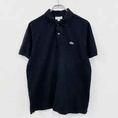 LACOSTE ラコステ ポロシャツ 日本製 ワニ刺繍 鹿の子 ブラック 黒