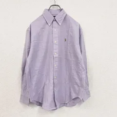 RALPH LAUREN　ラルフローレン　長袖ボタンダウンシャツ　紫　ライトパープル　11サイズ　古着【値引き交渉OK！】