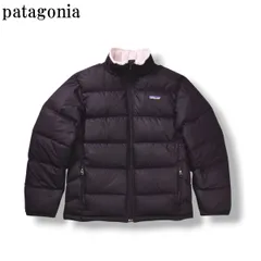 00sヴィンテージ パタゴニア patagonia DOWN JACKET ダウンジャケット アウター アウトドア アメカジ タウンユース XL ダークパープル キッズ レディース メンズ ♪