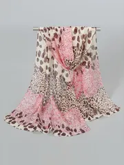 アクセサリー レディース スカーフ 1枚 レディース ファッショナブルな花柄シフォンスカーフ、軽量で多用途、春の日常着に