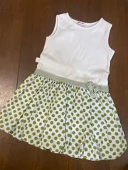 キッズ　ワンピース　ノースリーブ　水玉100〜110size