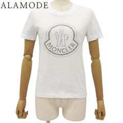MONCLER ラインストーン ロゴ Tシャツ ホワイト S - メルカリ