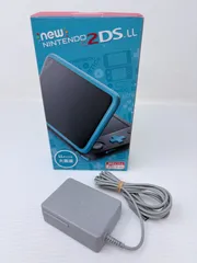 【画面キズ無し】New ニンテンドー 2DS LL ブラック×ターコイズ 箱 説 アダプタ付き