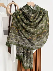 アクセサリー レディース スカーフ 女性用スカーフ 多用途 ロングショール アウターウェア 薄手 春夏ガーゼスカーフ シルクスカーフ 秋冬新作 大きな花柄スカーフ ドレス用