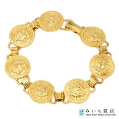 ☆4連メデューサ】ヴェルサーチ VERSACE 喜平 ブレスレット ゴールド