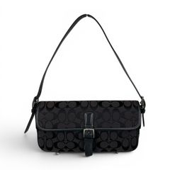 COACH コーチ 黒 シグネチャー ワンショルダー 6095 - メルカリ