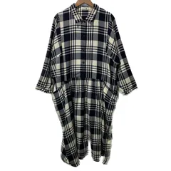 【中古】　i.s.　ワンピース　80s vintage　80年代　長袖　ロング丈　コットン　チェック　レギュラーカラー　サイドポケット　No.RG24039　日本製　古着　/2497のサムネイル