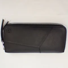 Th1012951 ロエベ パズル ジップアラウンドウォレット ブラック 本革 ラウンドファスナー長財布 メンズ LOEWE 中古のサムネイル