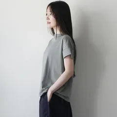 handvaerk | 60/2 BOTTLE NECK S/S T-SHIRT (poppy seed/stoneware) size S | ハンドバーク ピマコットン コットン トップス プルオーバー Tシャツ 半袖 シンプル ナチュラル ベーシック カのサムネイル