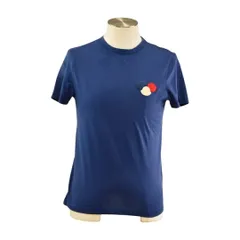モンクレール MONCLER Tシャツ ロゴ 半袖 ネイビー コットン ワッペン メンズ F-S4817のサムネイル