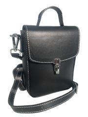 ダックス 2wayショルダーバッグ レザー シルバー金具 ロゴ型押し 斜め 