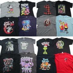헌 옷 도매 정리 판매 캐릭터 T 셔츠 16장 세트 (맨즈 2XL/3XL/4XL) 스트리트 파이터 포켓몬 고스트 타입 중고 NE7407