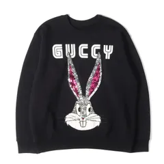 【美品】GUCCI グッチ スウェット ブラック 黒 サイズ:S | LOONEY TUNES スパンコール バッグス・バニー クルーネック スウェットシャツ | イタリア製 トップス トレーナー コラボ 【メンズ】【中古】のサムネイル