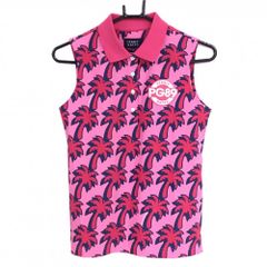 パーリーゲイツ セーター ピンク×ネイビー カシミヤ100％ ニット