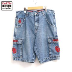 JNCO Jeans 179 デニム クロップドパンツ 刺繍入り - メルカリ