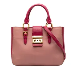 ミュウミュウ - ハンドバッグ ショルダーバッグ 2WAY ピンク マドラスレザー レディース MIUMIU【1-0247184】
